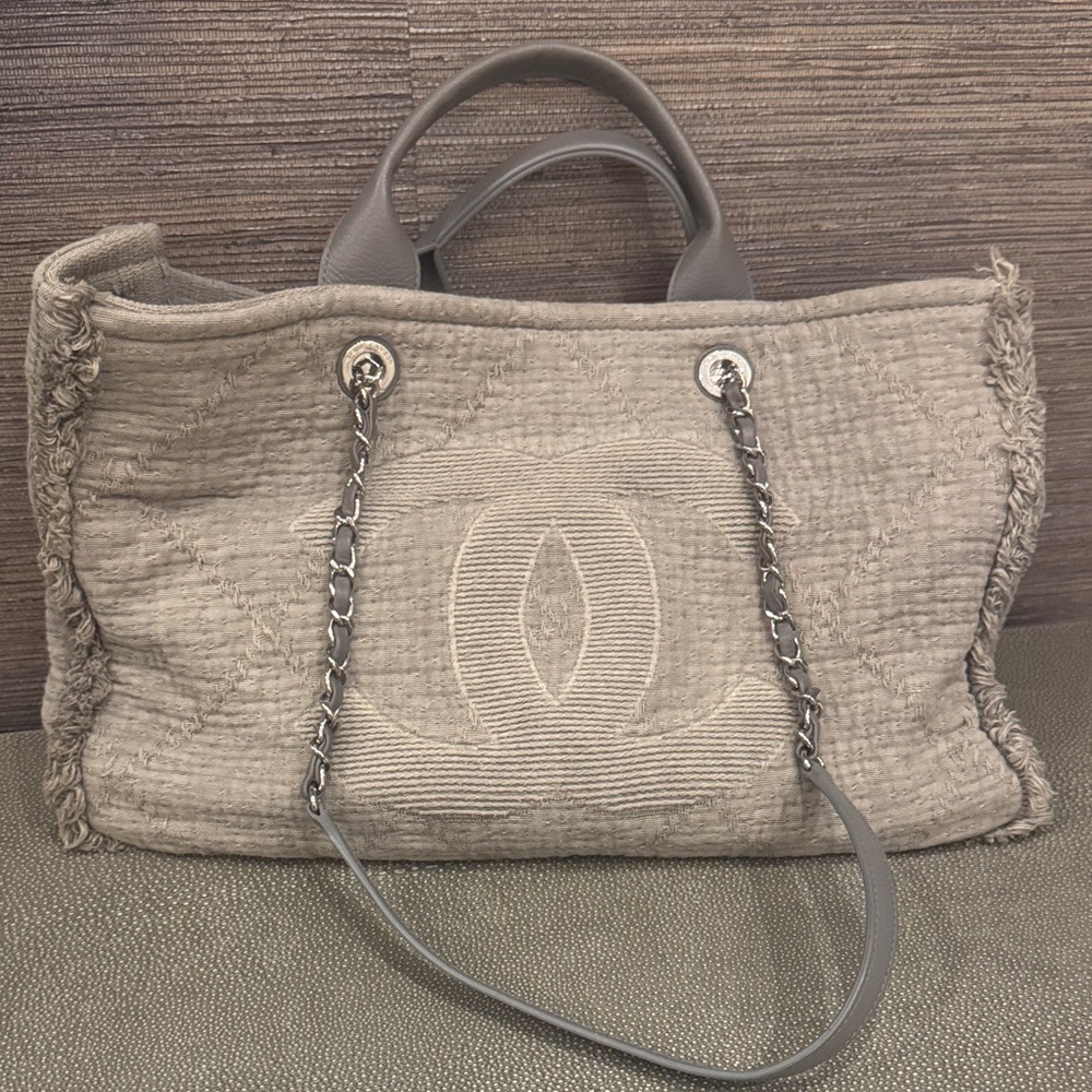 Chic Gray Designer Tote Bag